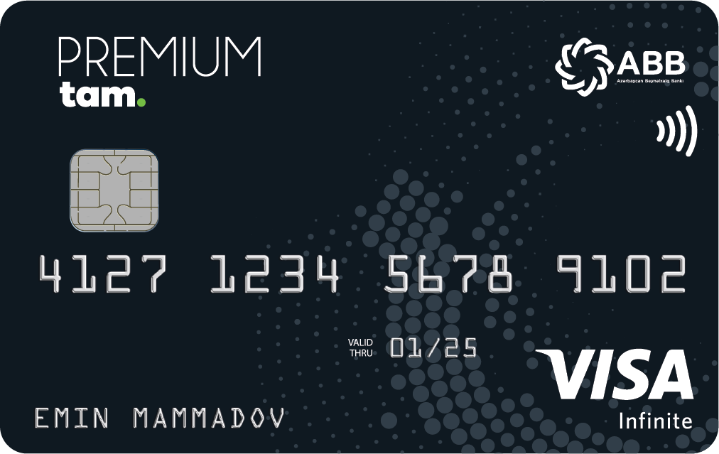 TamKart VISA Premium Debet, Xüsusi imtiyazlı TamKart VISA Premium Debet kartı, TamKart VISA Premium Debet card